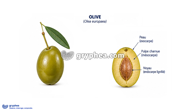Fruit de l'Olivier (olive) - gryphea.com
